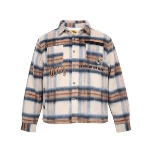 Heavy Weight Sherpa Lined Plaid Button-Up  GFTD LA "LEADER OF THE PACK" Jacket